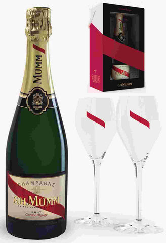 Estuche Mumm + 2 copas Champagne Gratis Diseño Antiguo - The Williams Truck
